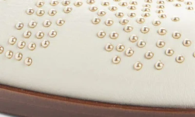 Chloé Susan Studded Textured-leather Mary Jane Pumps In White