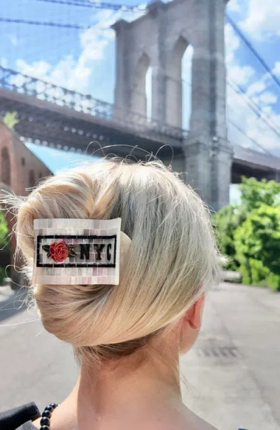 Solar Eclipse Nyc Subway Claw Clip In White
