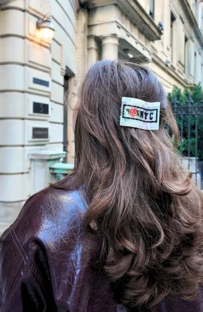 Solar Eclipse Nyc Subway Claw Clip In White