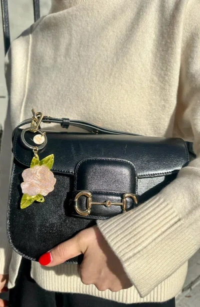 Solar Eclipse Rose Charm Key Chain In Pink