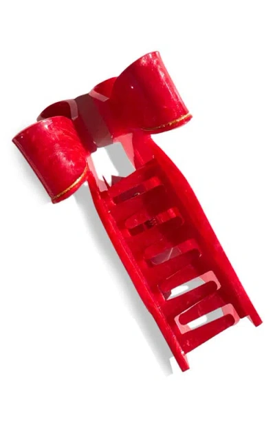Solar Eclipse Bow Hair Claw Clip In Red