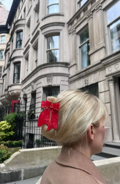 Solar Eclipse Bow Hair Claw Clip In Red