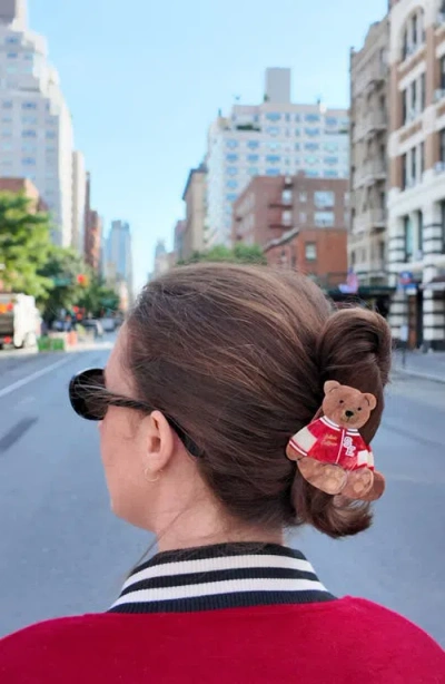 Solar Eclipse Varsity Teddy Bear Claw Clip In Brown