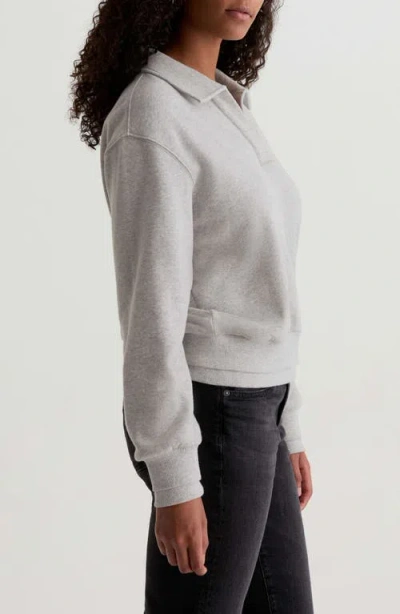 Ag Carol Split Neck Knit Pullover In White