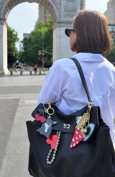 Solar Eclipse Cherry Hearts Key Chain In Gold