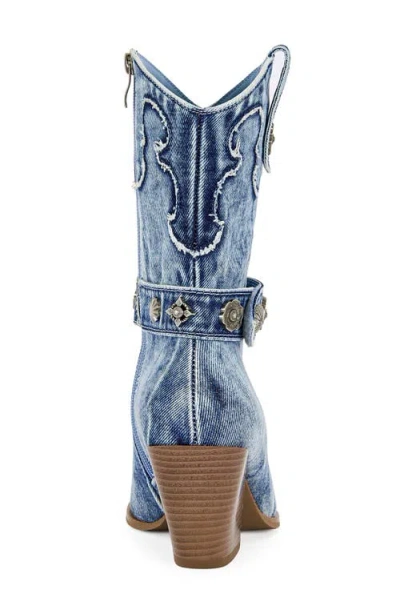 Azalea Wang Neith Western Boot In Blue