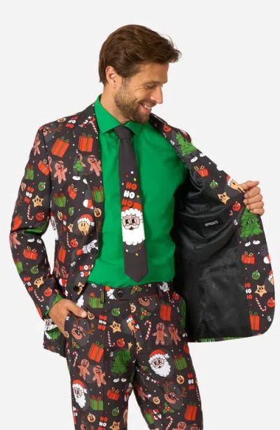Opposuits Merry Jinglejoy 3-piece Suit & Tie Set In Multi