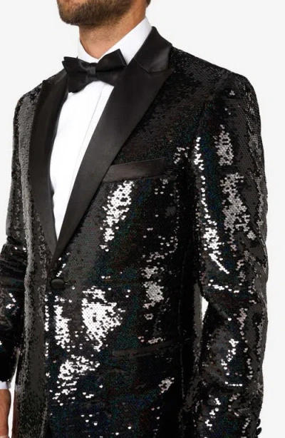 Opposuits Starblazing Black Sequin Dinner Jacket In Black