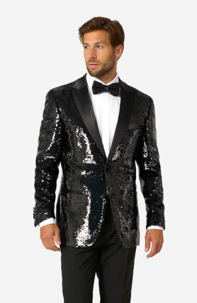 Opposuits Starblazing Black Sequin Dinner Jacket In Black