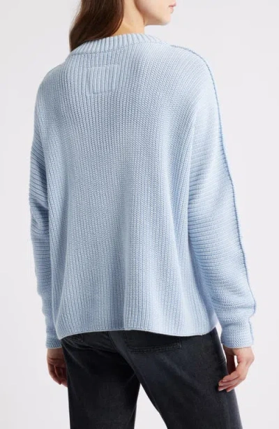 Frank & Eileen Montecito Cotton Sweater In Blue
