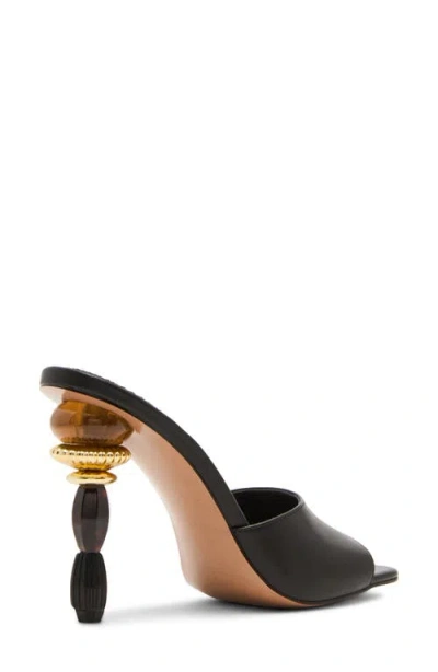 Steve Madden Sia Statement Heel Slide Sandal In Black
