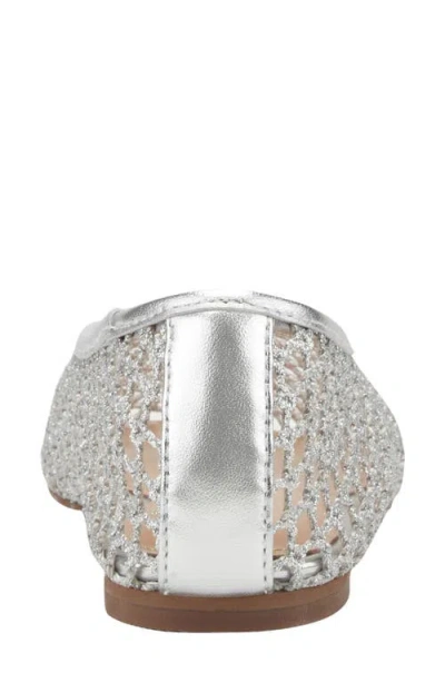 Marc Fisher Ltd Jazlyn Pointed Toe Flat In Silver