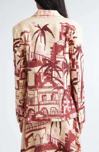 Johanna Ortiz Rock The Plan One-button Linen Jacket In Neutral