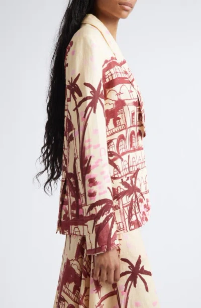 Johanna Ortiz Rock The Plan One-button Linen Jacket In Neutral