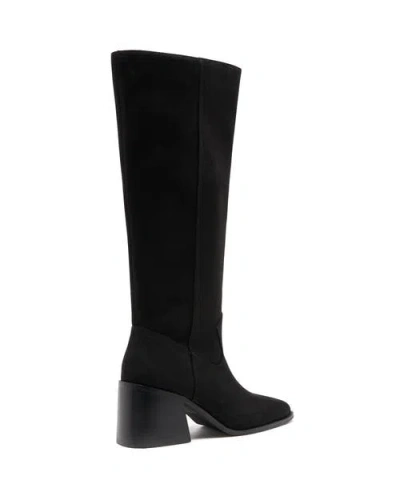 Therapy Australia Quinn Square Toe Block Heel Tall Boot In Black