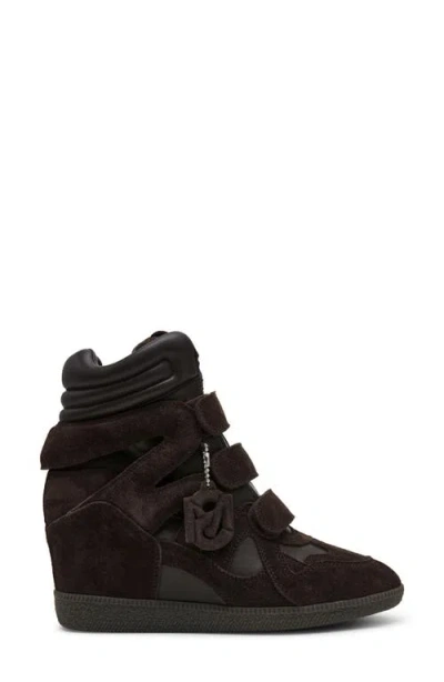 Steve Madden Mavis Wedge High Top Sneaker In Brown