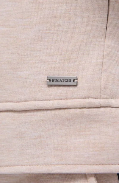 Bugatchi Soft Touch Zip Knit Shirt Jacket In Neutral