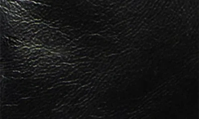 Mango Leather Mittens With Faux Fur Lining In Black