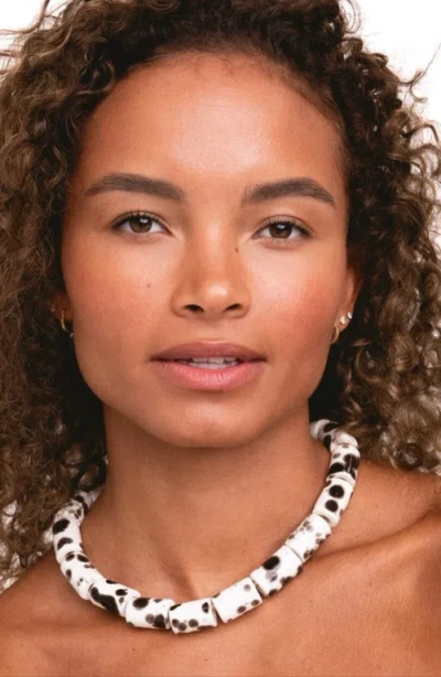 Her New Tribe Bead Five Candy Necklace In Brown