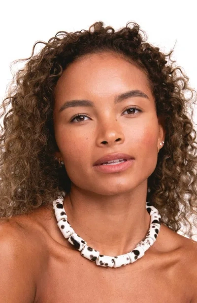 Her New Tribe Bead Five Candy Necklace In Brown