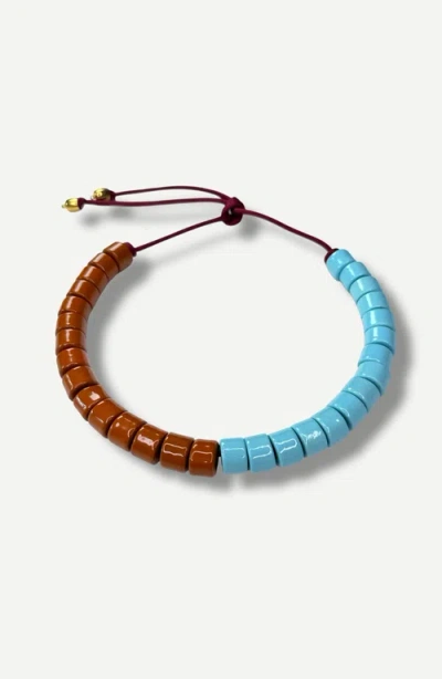 Her New Tribe Bead Two Split Candy Necklace