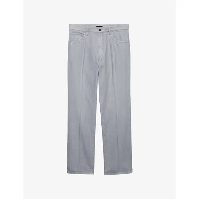Prada Grey Regular Mid Rise Jeans In Gray