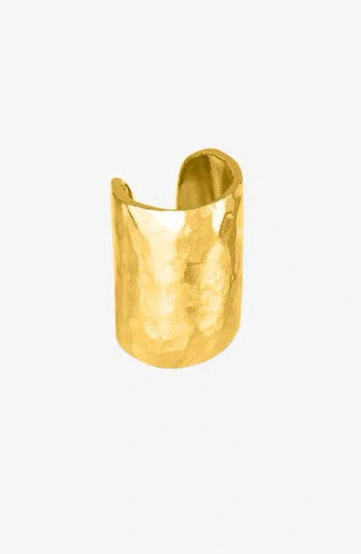 Dower & Hall Long Straight Nomad Ear Cuff In Gold