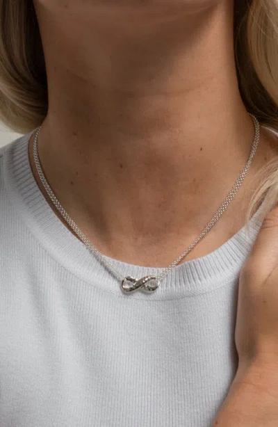 Dower & Hall Entwined Infinity Pendant Necklace In Neutral