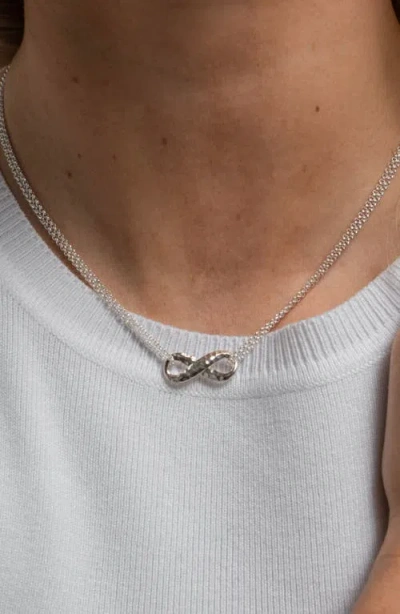 Dower & Hall Entwined Infinity Pendant Necklace In Neutral