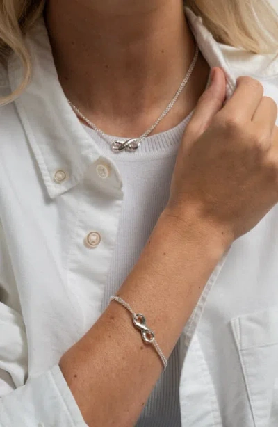 Dower & Hall Entwined Infinity Double-chain Bracelet In Neutral