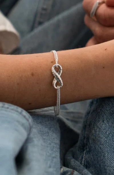 Dower & Hall Entwined Infinity Double-chain Bracelet In Neutral