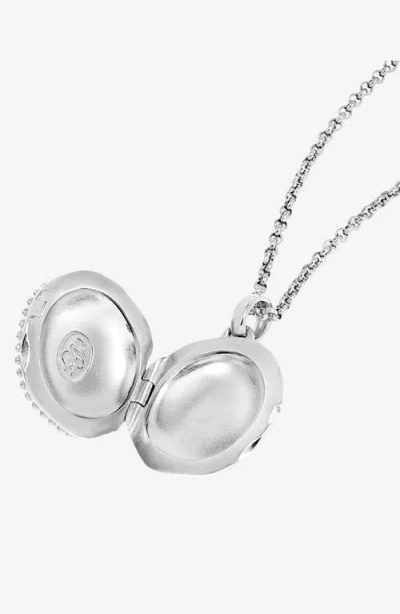 Dower & Hall True North Diamond Photo Locket In Metallic