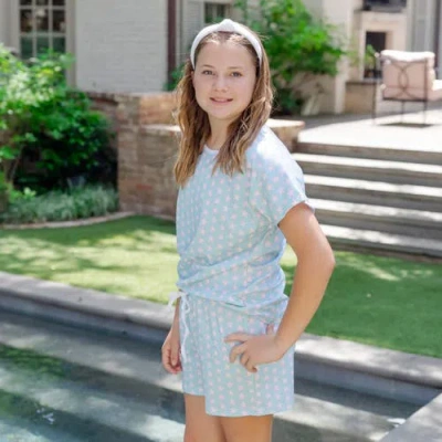 Lila And Hayes Pajama Short Set In Blue