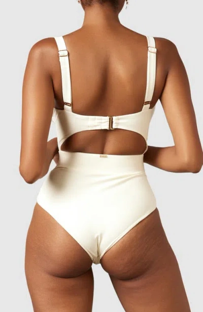 Mbm Swim Aspire One-piece Swimsuit In White