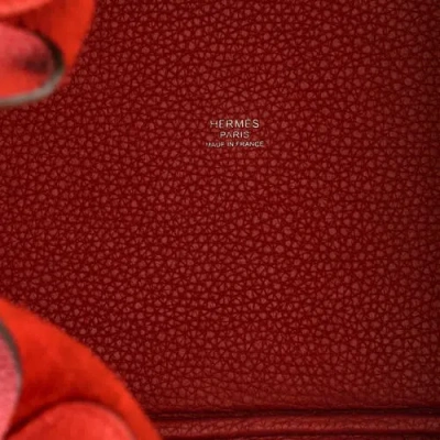Pre-owned Hermes  Hermes Picotin Lock Bag Clemence Mm In Red