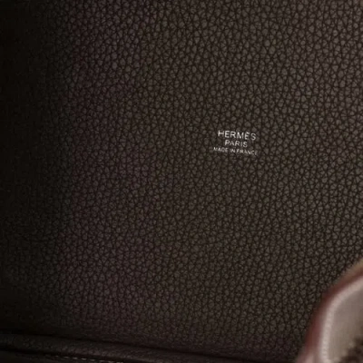 Pre-owned Hermes  Hermes Picotin Lock Bag Clemence Mm In Gray