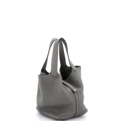 Pre-owned Hermes  Hermes Picotin Lock Bag Clemence Mm In Red