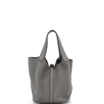 Pre-owned Hermes  Hermes Picotin Lock Bag Clemence Mm In Red