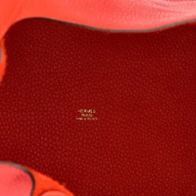 Pre-owned Hermes  Hermes Picotin Lock Bag Clemence Mm In Red