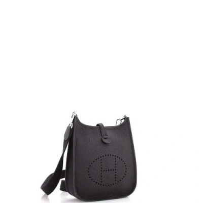 Pre-owned Hermes  Hermes Evelyne Bag Gen Iii Clemence Tpm In Black