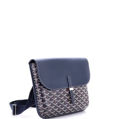 Pre-owned Goyard  Goyard Coursier Messenger Bag Coated Canvas And Leather In Pink