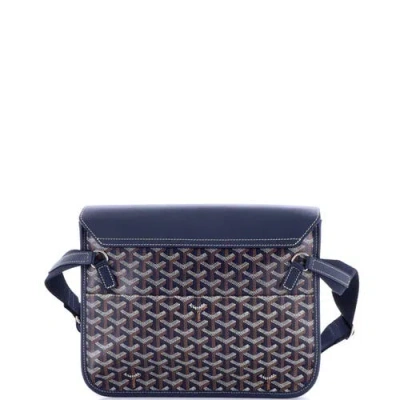 Pre-owned Goyard  Goyard Coursier Messenger Bag Coated Canvas And Leather In Pink