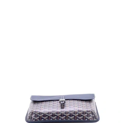 Pre-owned Goyard  Goyard Coursier Messenger Bag Coated Canvas And Leather In Pink