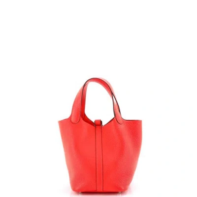 Pre-owned Hermes  Hermes Picotin Lock Bag Clemence Pm In Pattern