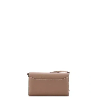 Pre-owned Hermes  Hermes Constance To Go Wallet Epsom In Brown