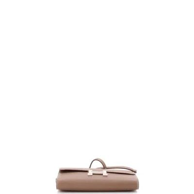 Pre-owned Hermes  Hermes Constance To Go Wallet Epsom In Brown