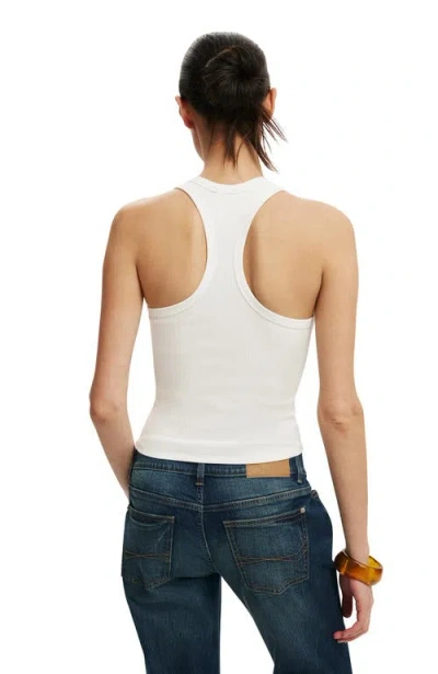 Cotton On Diamante Racer Back In Neutral