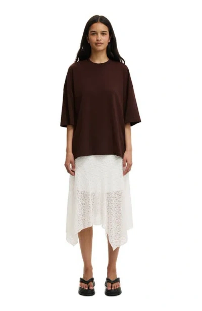 Cotton On The Oversized Crew Tee In Brown