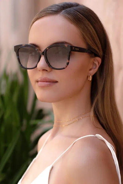 Freyrs Eyewear Amber Cat Eye Sunglasses In Multi