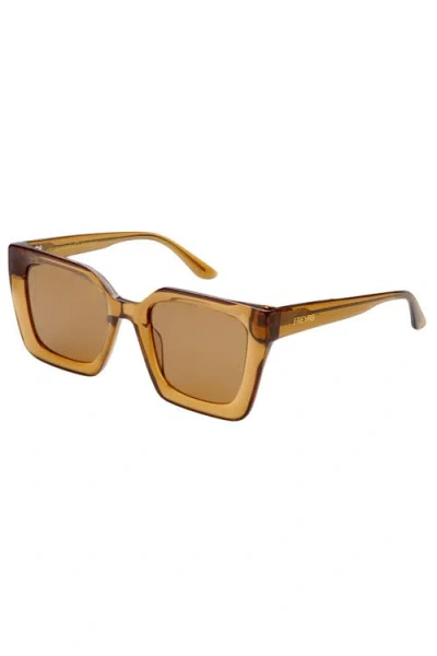 Freyrs Eyewear Coco Square Sunglasses In Brown